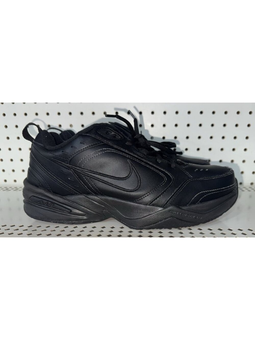 Nike Air Monarch IV Mens Leather Athletic Walking Shoes Size 11.5 4E WIDE Black